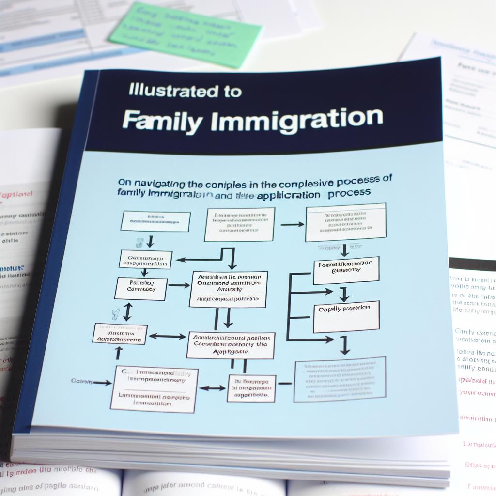 A detailed guidebook with information about navigating the complexities of family immigration in the United States, covering immigration categories and the application process.